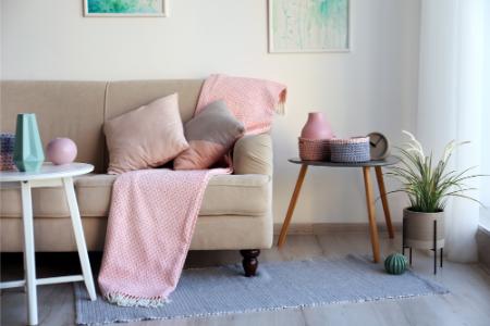 Comfortable, home-like living room in a small residential assisted living home